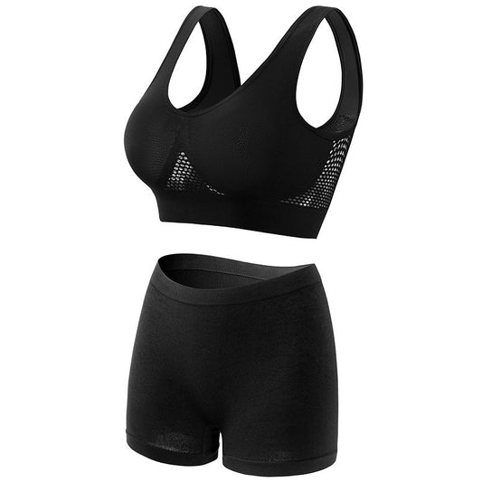 Large chest, small gathering, plus size lingerie for women weighing 200 pounds, seamless sports bra set